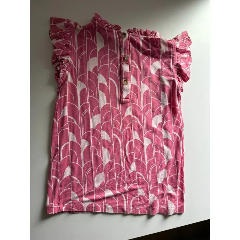 $30 Kate Quinn Organics Pink Sleeveless Girls Top - 6